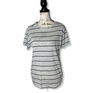 PINK Victoria’s Secret Striped Oversized Soft T-Shirt Gray Black White Size XS (